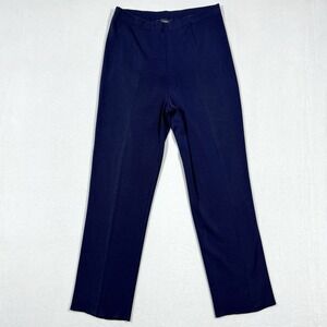 MING WANG Pants Womens Large Straight Knit Elastic Waist Pull On Office Travel